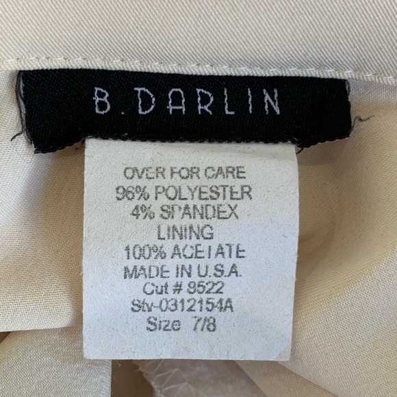 B DARLIN CREAM FORMAL SINGLE BREASTED LONG COAT. JUNIORS SIZE 7/8 - Picture 7 of 8